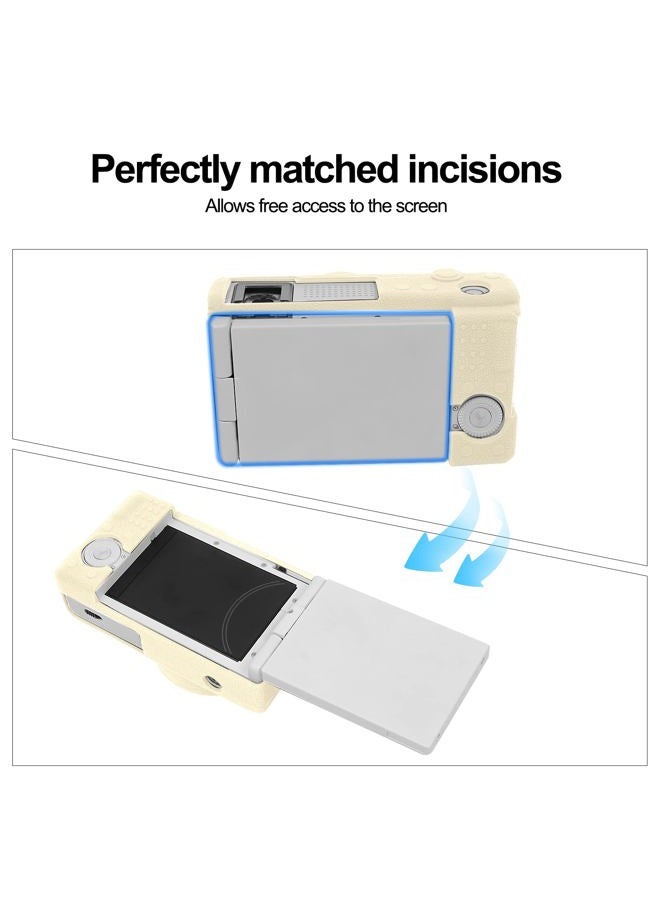 Easy Hood ZV-1F Camera Case, Soft Silicone Rubber Protective Cover Skin for Sony ZV1F/ZV-1 II/ZV-1M2/ZV-1 Mark II Vlog Camera, Slim Fit Body Skin DSLR Camera Sleeve Protection (White) - Image 5