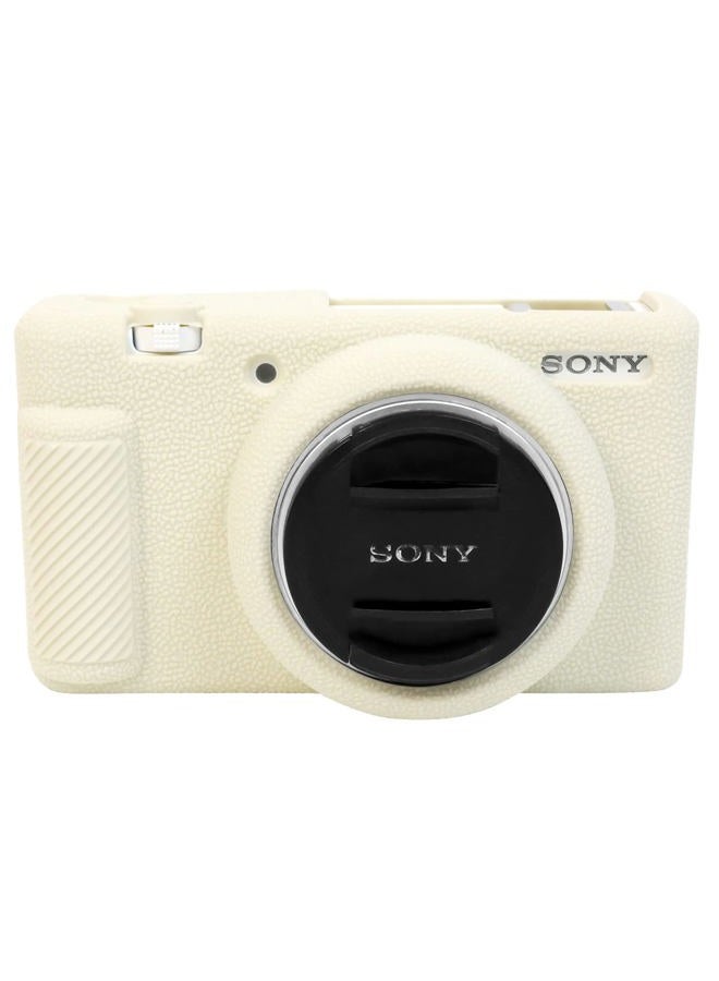 Easy Hood ZV-1F Camera Case, Soft Silicone Rubber Protective Cover Skin for Sony ZV1F/ZV-1 II/ZV-1M2/ZV-1 Mark II Vlog Camera, Slim Fit Body Skin DSLR Camera Sleeve Protection (White) - Image 1