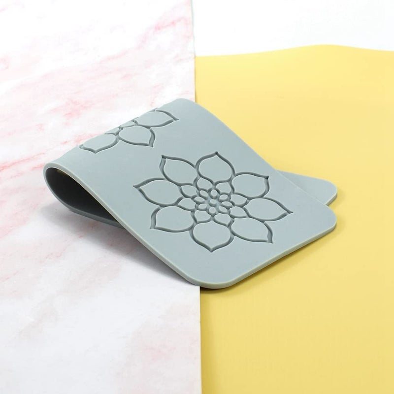 TUKE Lace Molds for Cake Decorating 3D Leaf Silicone Molds for Baking Gummy Molds Clay Fondant Molds Lace Mats Flower Honeycomb Bee Pattern for Sugar Chocolate Polymer (Flower_11.4x4x0.12inch_P) - Image 3