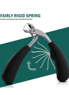 Excefore Angled Head Handled Toenail Clipper, Professional Ingrown Toe Nail Clippers for Thick Nails Seniors, Ergonomic Design Slanted Nail Clippers with Catcher, Pedicure Toenail Cutters Toenail Scissors  - Image 5