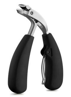 Excefore Angled Head Handled Toenail Clipper, Professional Ingrown Toe Nail Clippers for Thick Nails Seniors, Ergonomic Design Slanted Nail Clippers with Catcher, Pedicure Toenail Cutters Toenail Scissors  - Image 1