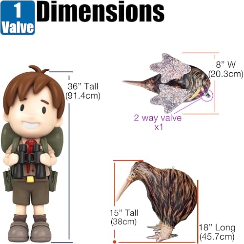 Jet Creations 18 L Inflatable Kiwi Bird Brown Tan Realistic Wildlife Animal Figure for Theme Parties Pool Fun Home Yard Dcor Bird Toy for Kids Thanksgiving Christmas Winter - Image 5