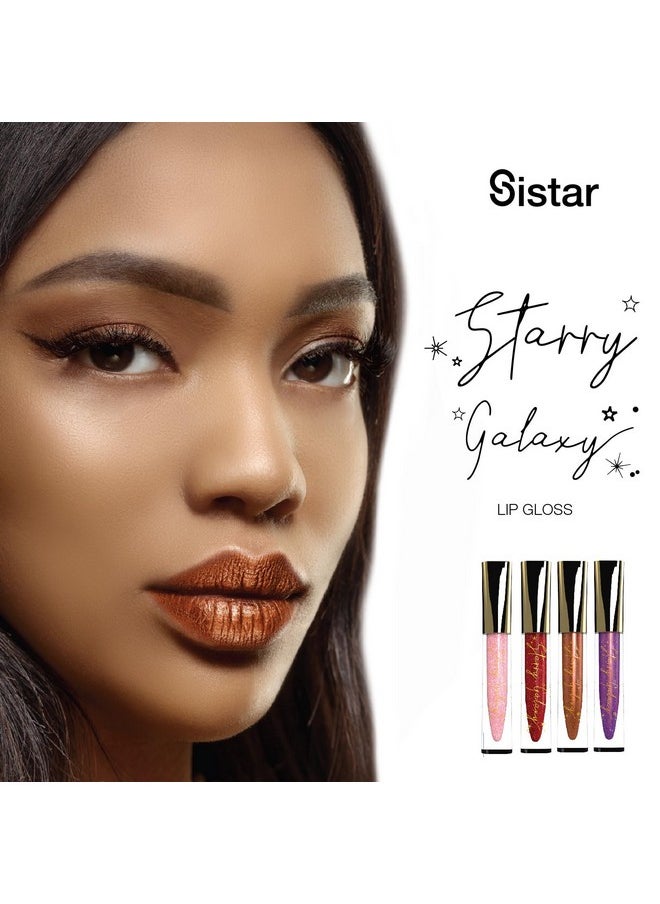 Sistar - Starry Galaxy Lip Gloss High Pigment Ultra Shimmer Fullcoverage Metallic Multidimensional Shine 1.5 Ml0.05 Fl. Oz. (Gemini) - Image 1