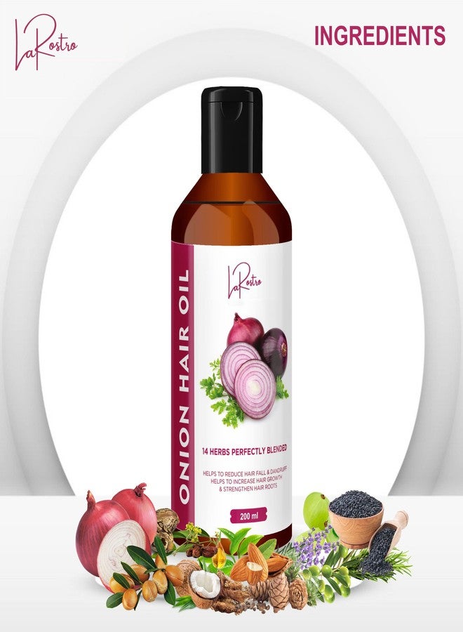 La Rostro Onion Hair Oil For Hair Growth & Hair Fall Control - 200ml (Pack of 1) - Image 3