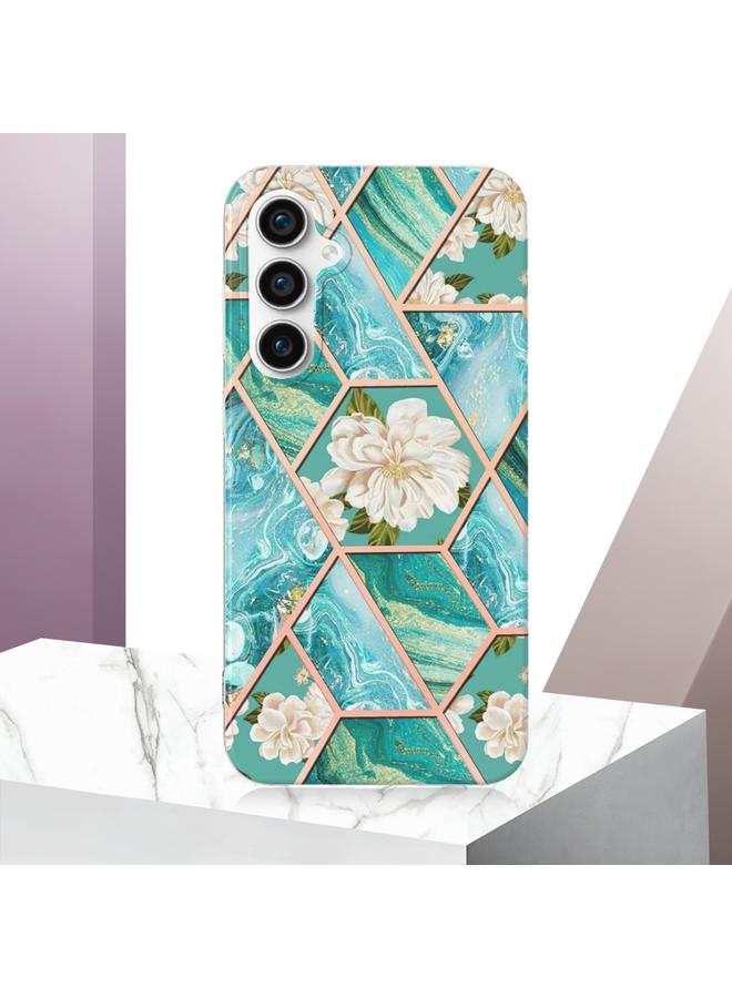 S-TOP Case For Samsung Galaxy S23 FE 5G Splicing Marble Flower IMD TPU Phone Case - Image 2