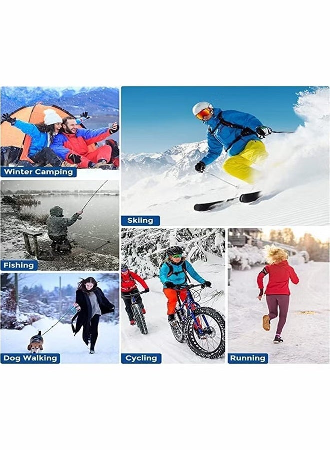 HY Windproof Winter Face Mask Warm Fleece Ski Mask for Men and Women Cold Weather Motorcycle Bike Cycling Neck Warmer (Black) - Image 4