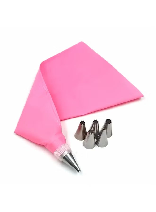 8-piece stainless steel pipe nozzle set consisting of 6 pipe nozzle adapter heads and a pipe bag - Image 2