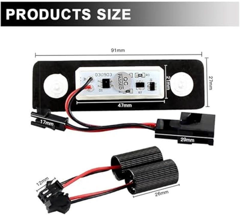Wivplex 2X White Canbus Error Free License Plate Light - Image 3