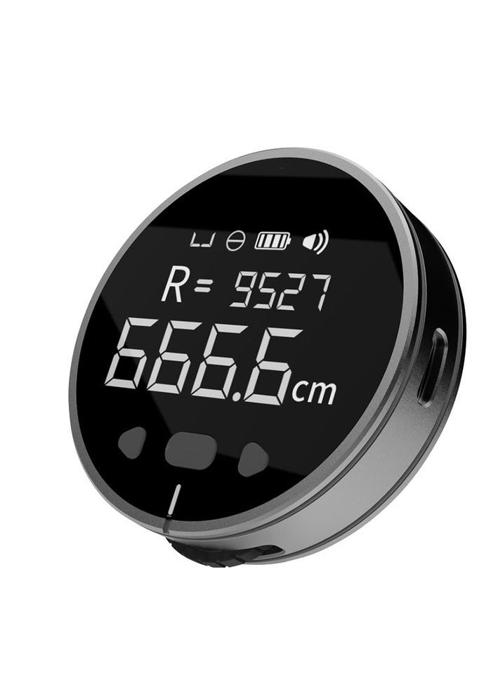 Generic small Q electronic ruler – compact design, 99M max range, measures flat, curved  cylindrical surfaces, 360-day battery life, high-value portable tool  - Image 1