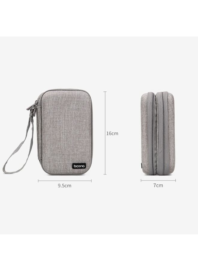 BURAQ Baona BN-F027 Double-Layer Mobile Hard Disk Storage Bag EVA Hard Shell Hard Disk Protective Cover(Black)  - Image 3