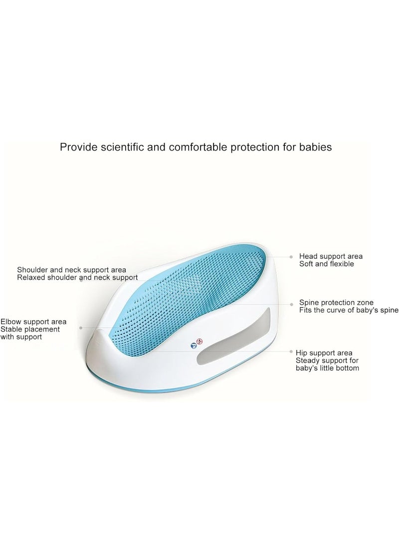 Silicone bath seat for babies and toddlers, blue color - Image 4