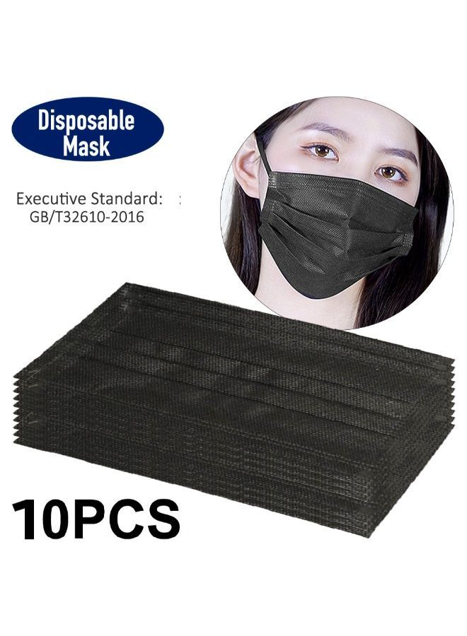 NIBEMINENT 10-Piece 3-Layer Disposable Soft Breathable Face Mask With Earloop - Image 2