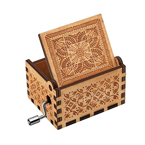 Huntmic You are My Sunshine Wood Music Boxes,Laser Engraved Vintage Wooden Sunshine Musical Box Gifts for Birthday/Christmas/Valentine's Day (Wood-Husband to Wife) - Image 4