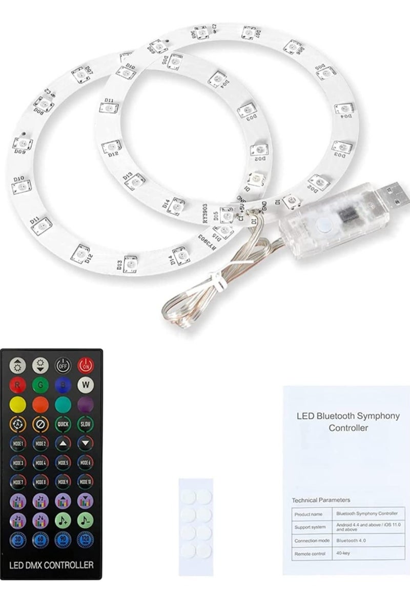 فلاشهوك شريط إضاءة LED RGB لجهاز PlayStation 5 / PS5 Slim (إصدار رقمي وقرص) - تحكم عن بُعد/تطبيق/USB، 8 ألوان، أكثر من 400 تأثير، مزامنة الموسيقى، ملحقات ديكور DIY - Image 2