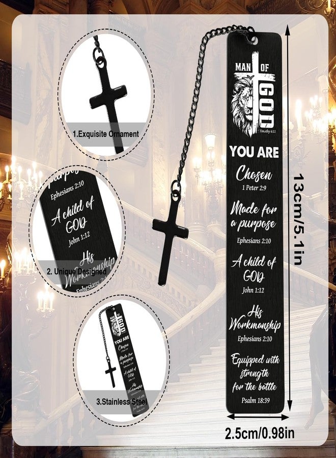 Keluna Christian Gifts for Men - 3Pcs Man of God Pastor Appreciation Gifts, Bible Journal Notebook Pen Bookmark, Religious Catholic Faith Church Present for Dad Husband Grandpa Father's Day Chritsmas - Image 3