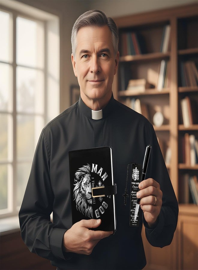 Keluna Christian Gifts for Men - 3Pcs Man of God Pastor Appreciation Gifts, Bible Journal Notebook Pen Bookmark, Religious Catholic Faith Church Present for Dad Husband Grandpa Father's Day Chritsmas - Image 5