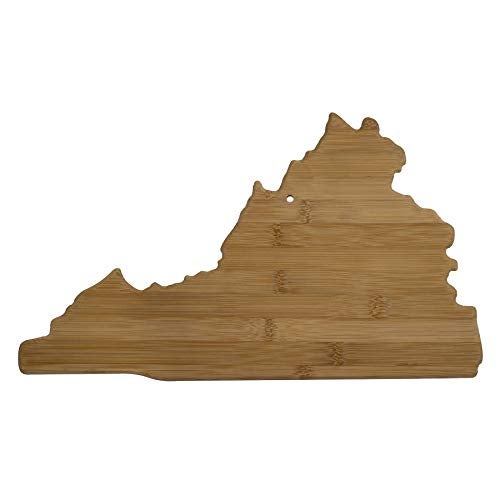 Totally Bamboo Totally Bamboo Virginia State Shaped Bamboo Serving  Cutting Board Brown 