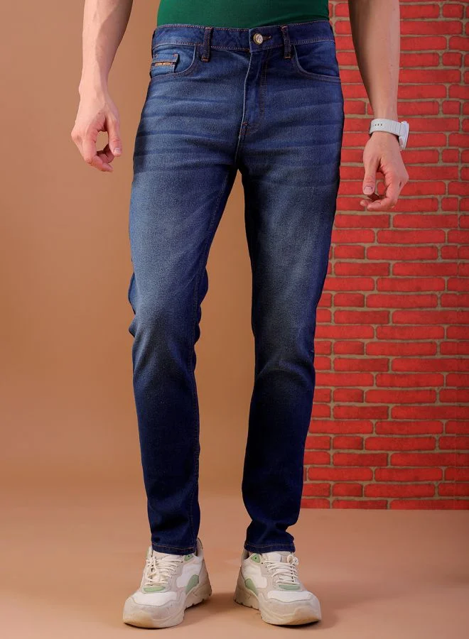 The Indian Garage Co Men Slim Fit Solid Mid-Rise Jeans