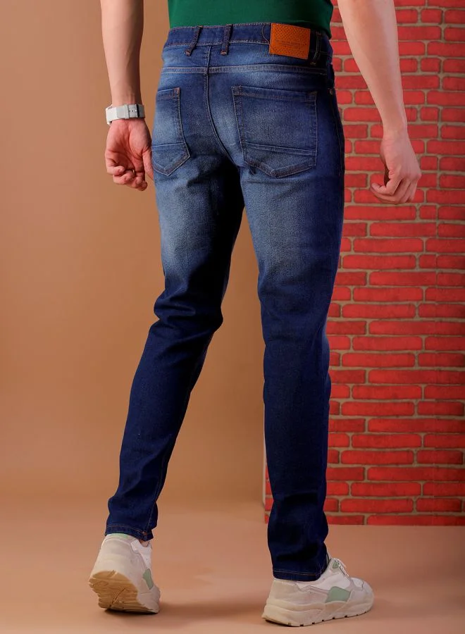 The Indian Garage Co Men Slim Fit Solid Mid-Rise Jeans