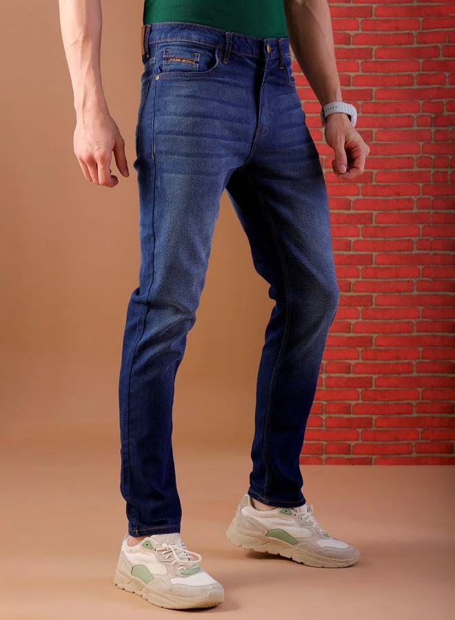 The Indian Garage Co Men Slim Fit Solid Mid-Rise Jeans