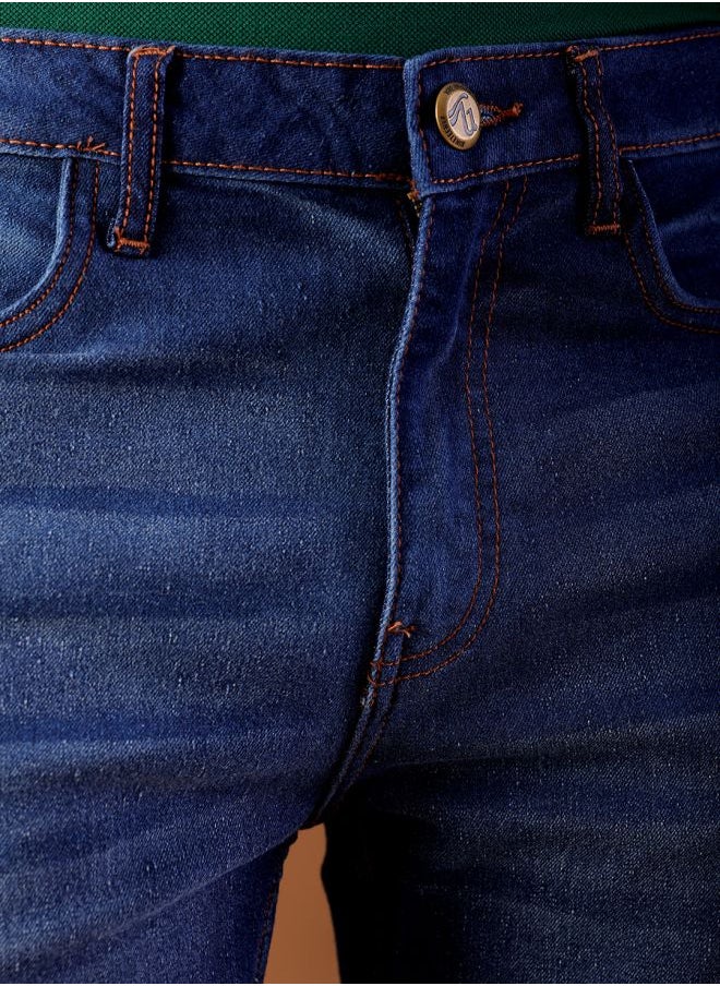 The Indian Garage Co Men Slim Fit Solid Mid-Rise Jeans  - Image 5