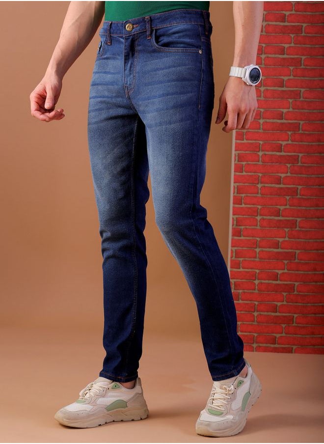 The Indian Garage Co Men Slim Fit Solid Mid-Rise Jeans  - Image 3