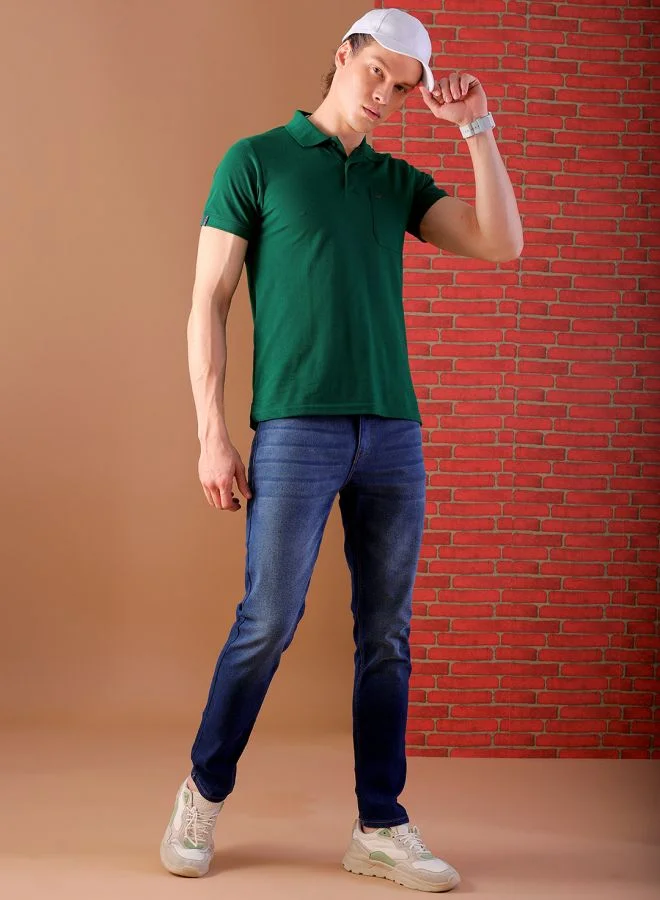 The Indian Garage Co Men Slim Fit Solid Mid-Rise Jeans