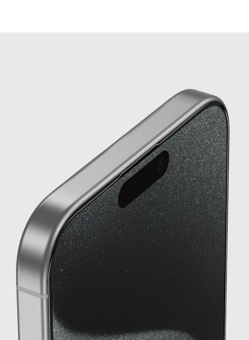 GREEN LION iPhone 16 Plus Screen Protector Picasso 3D Glass with Alignment Tray / 9H Hardness / Anti Fingerprint / Anti-Scratch / Crystal Clear / Bubble Free - Black Edge/Clear - Image 3