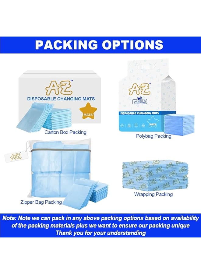 A TO Z Disposable Changing Pads/Mat (45 X 60Cm (15 Count) Extra Large Underpads Waterproof For Incontinence Heavy Absorb Chucks Pads For Kids Babies Pack Of 15 Blue - Image 5