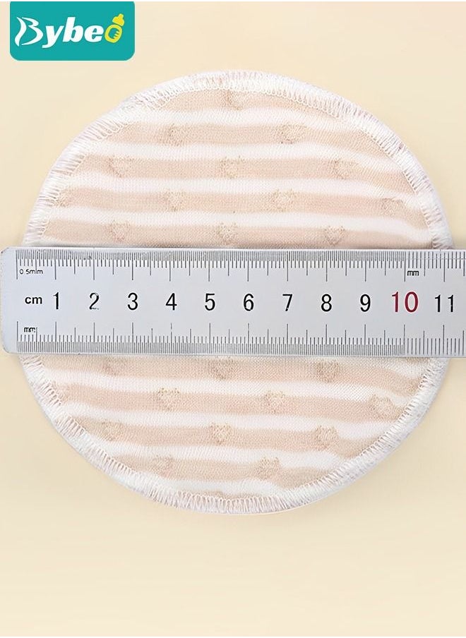 Bybeo - 8PCS Round Breathable Bamboo Nursing Pads Washable Anti-Overflow Spill Prevention Pad Non irritating Leak-Proof Feeding Pad Cushions for Women Maternity - Image 1