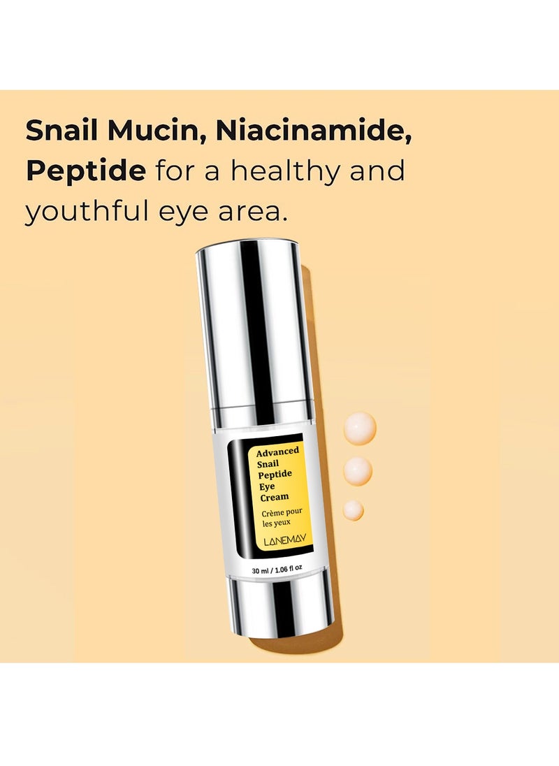 Advanced Snail Peptide Eye Cream With Snail Mucin And Niacinamide, Dark Circles and Puffiness,Anti-aging,Brightens, Reduces Puffiness, Dark Circles, And Fine Lines, Eye Treatment  30 ml - pzsku/ZAFF326855651C69414FFZ/45/_/1717749385/cf223105-3e23-4cc5-b1fc-dceefd26590c