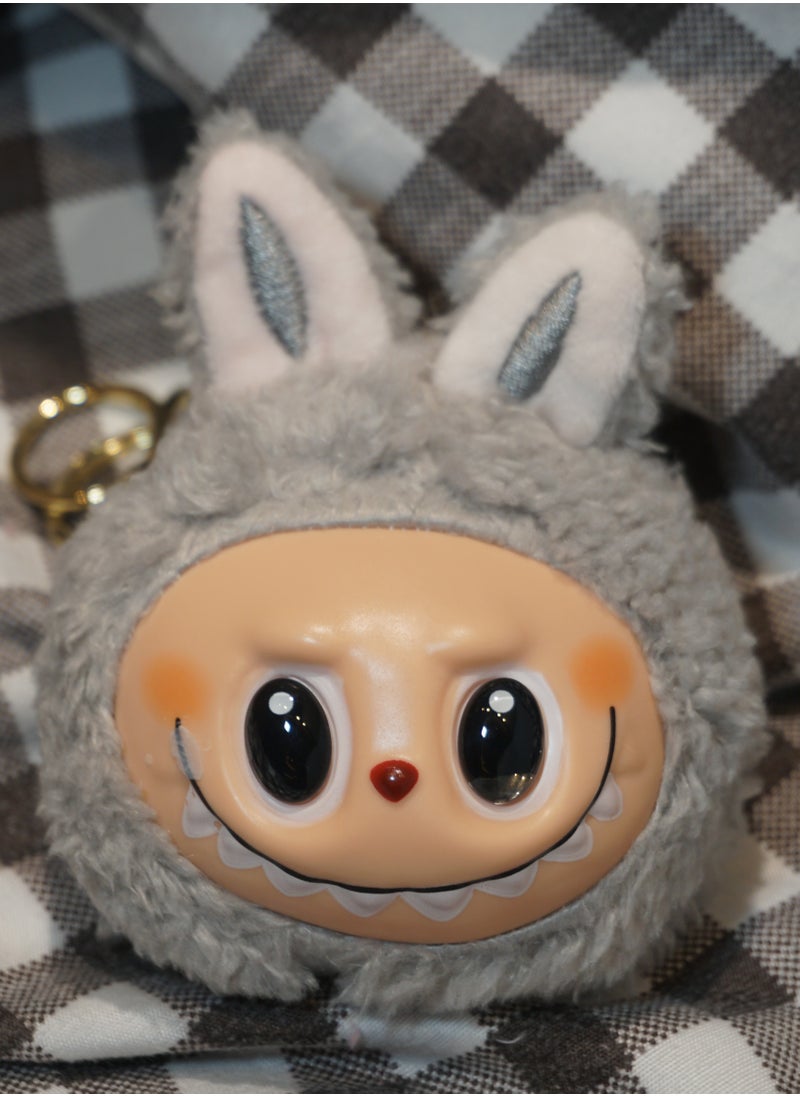 Generic Labubu Milk Grey Plush Keychain – Soft Bunny Charm for Bag, Car Mirror, Keys – No Blind Box  - Image 5