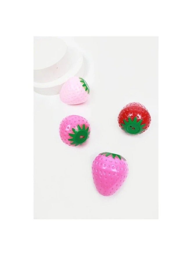 PRO 4PCS Strawberry 100% Natural Moisturizing Lip Balm - Image 3