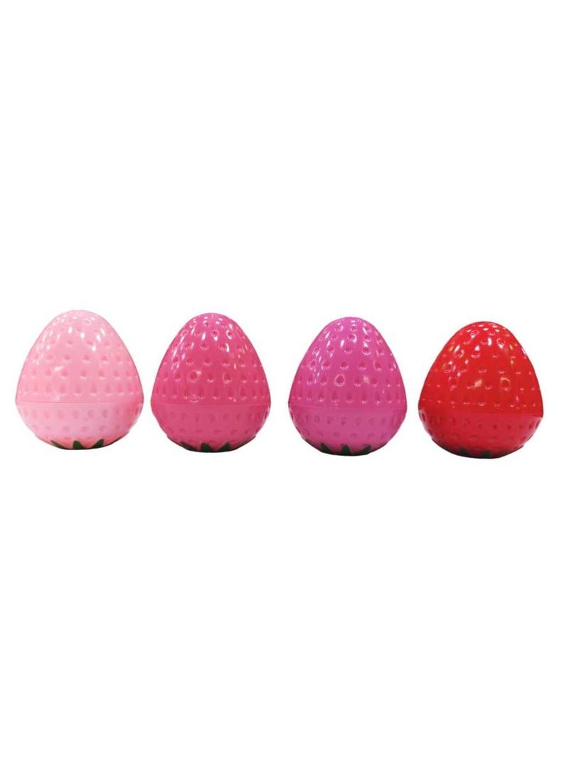 PRO 4PCS Strawberry 100% Natural Moisturizing Lip Balm - Image 4
