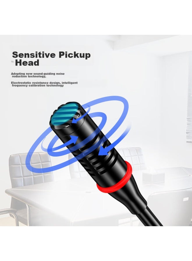 Sast Ok-112 Computer Usb Wireless Gooseneck Conference Microphone, For Desktop, Laptop, Tv, Ktv, Video Conference, Online Teaching, U-segment Dual-channel - Image 3