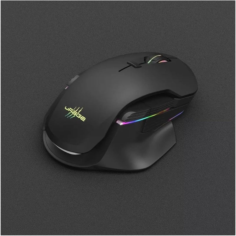 uRage Lethality 100 Gaming Mouse Pad - 270x215mm Speed Surface - 3mm Thick - Heat TT Technology - PTFE Feet Protection - Non-Slip Rubber Base - Fabric Polyester - 103g Lightweight Portable - Black - Image 2