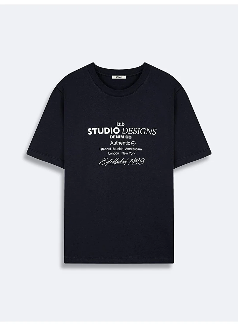 إل تي بي Navy Blue T-Shirt