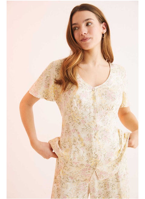 Long floral pajamas Capri