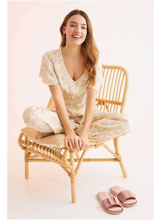 women'secret - Long floral pajamas Capri - Image 1
