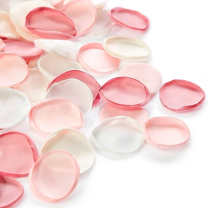 300PCS ROSE PETALS BLUSH PINK FAUX SILK FLOWER PETALS FOR WEDDING FLOWER GIRL BASKET AISLE SCATTER CAKE DINNER TABLE CENTERPIECES PARTY CONFETTI BRIDAL SHOWER ROMANTIC NIGHT DECORATION