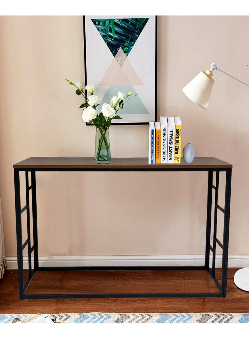 Living Console Table Entryway With Wood Top - Image 3