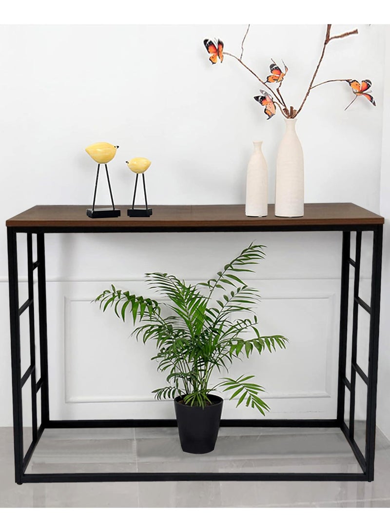 Living Console Table Entryway With Wood Top - Image 4