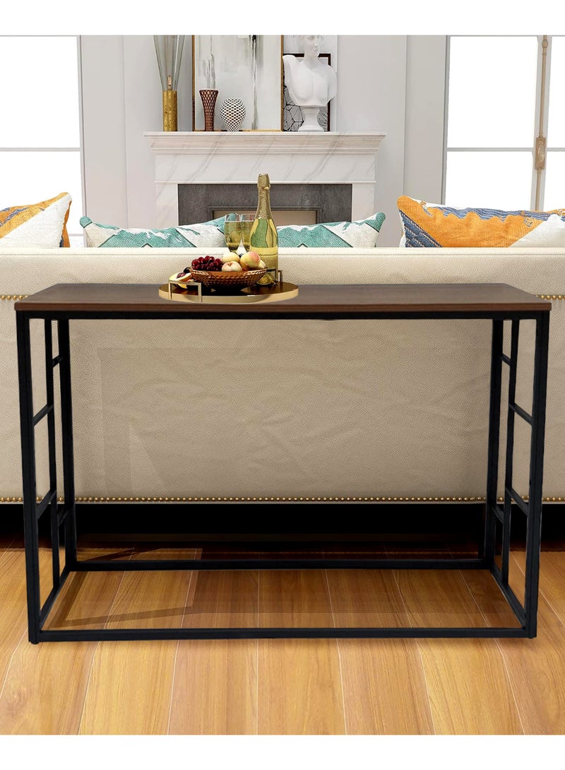 Living Console Table Entryway With Wood Top - Image 5