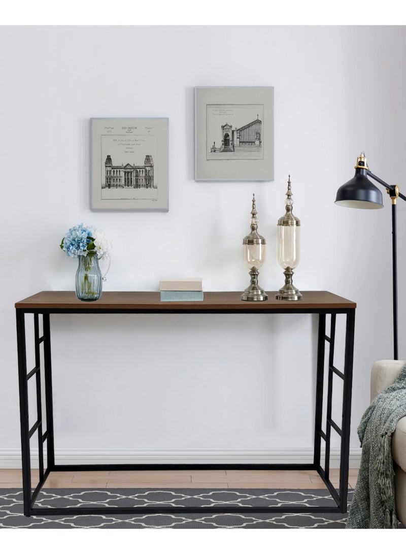 Living Console Table Entryway With Wood Top - Image 2