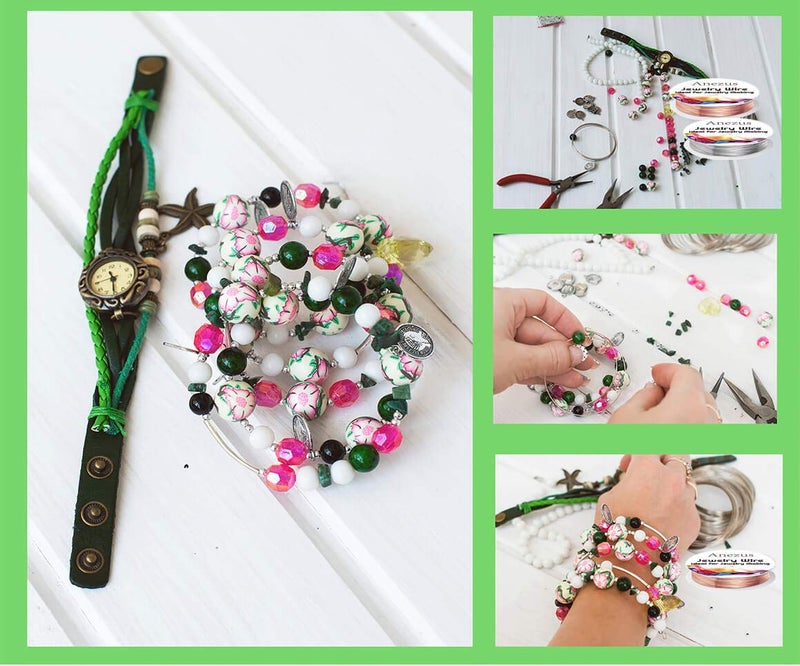 Anezus 12 Rolls Jewelry Wire Craft Wire Tarnish Resistant Beading Wire for Jewelry Making Supplies - Image 5