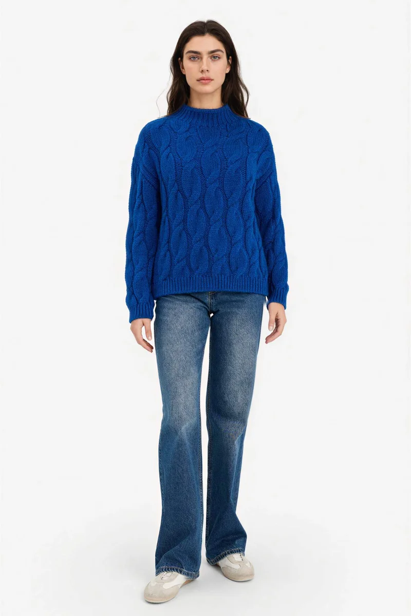 ديفاكتو Regular Fit Crew Neck Pullover