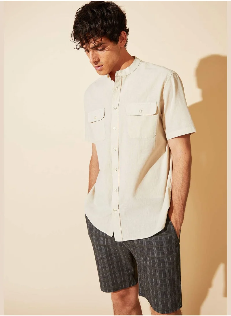 DeFacto Man Woven Short Sleeve Shirt