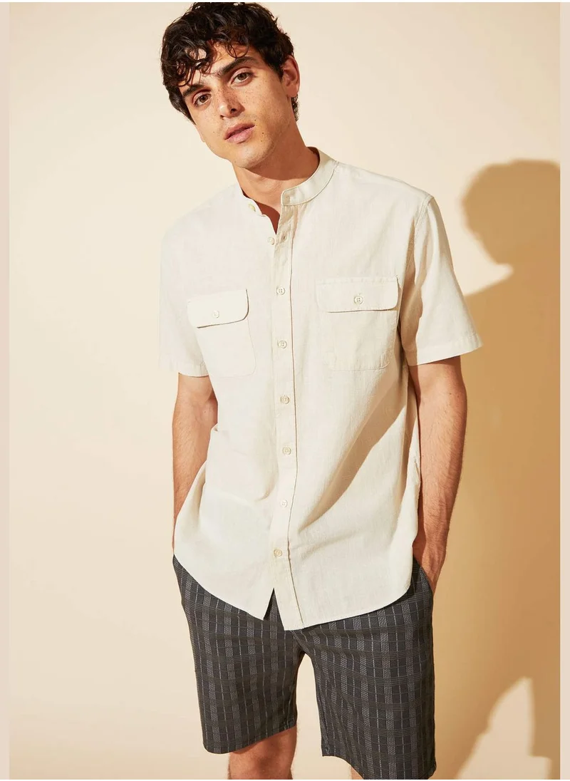 DeFacto Man Woven Short Sleeve Shirt