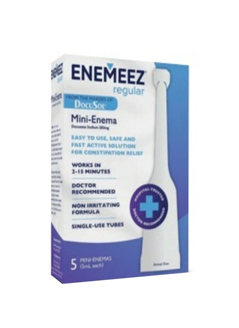 Docusol Docusol Enemeez Adult Mini Enema 100 Mg/ 5Ml 5Tubes 