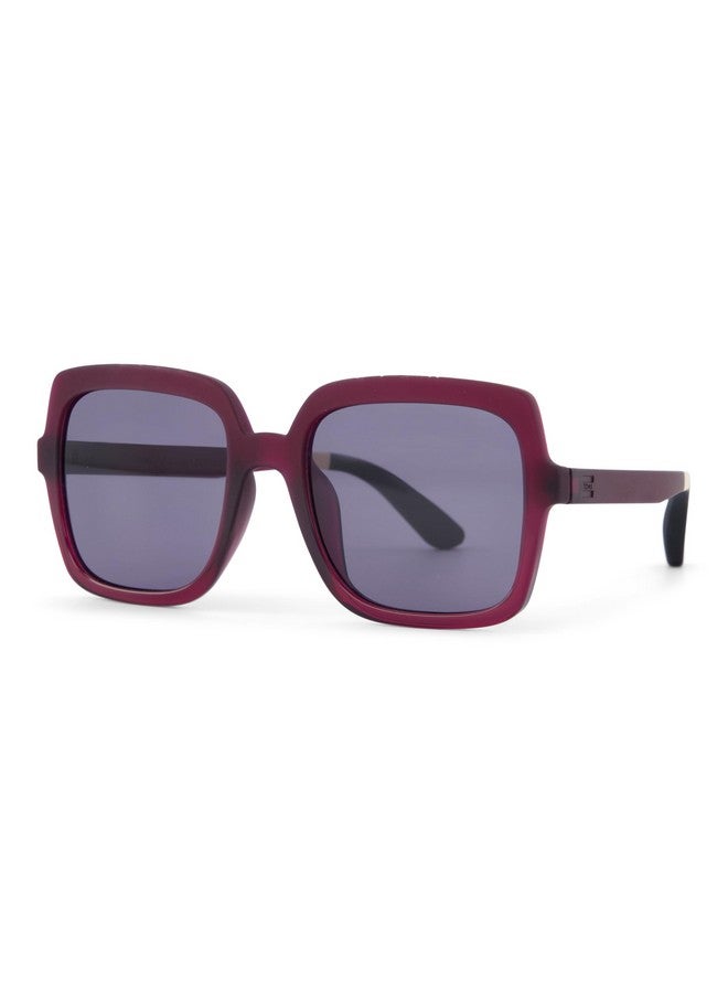 TOMS Women'S Athena Square Sunglasses, Matte/Shiny Midnight Plum Crystal Fade, 56-20-148 - Image 1